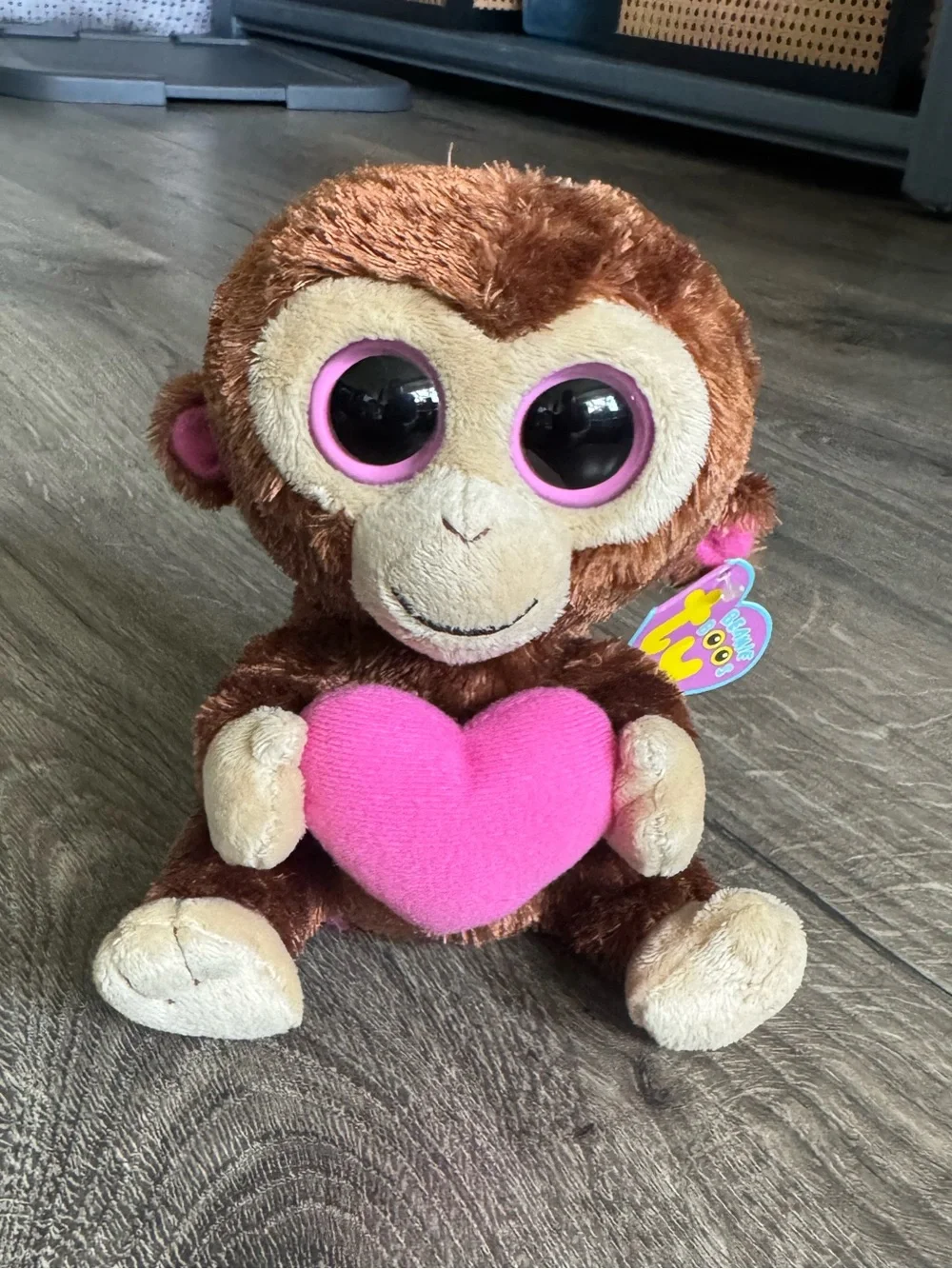 Beanie Boo - Casanova the Monkey with Pink Heart